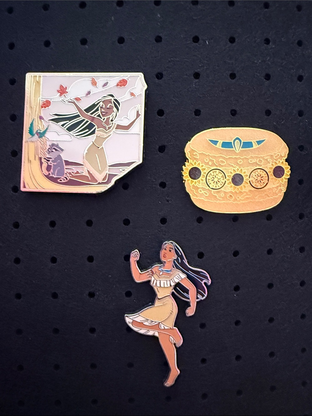 Pocahontas Enamel Pin Set - Gold & Multicolor